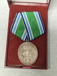 HJV medalje af sterlingsølv m. æske