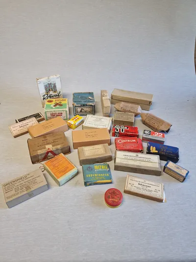 Stort lot originale ammunitions æsker mm.