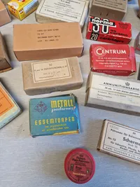 Stort lot originale ammunitions æsker mm.
