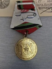 Original russisk medalje med tildelingspapirer