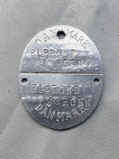 Originalt dansk soldater id disk - tidlig