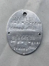 Originalt dansk soldater id disk - tidlig