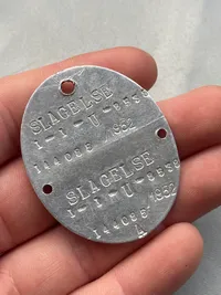 Originalt dansk soldater id disk - tidlig