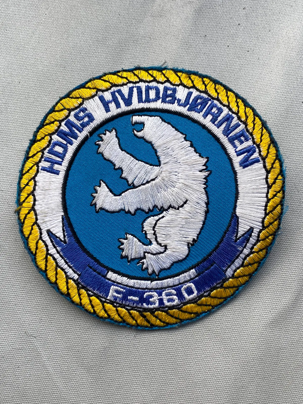 Originalt patch fra HDMS Hvidbjørnen