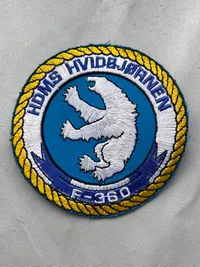 Originalt patch fra HDMS Hvidbjørnen