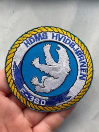 Originalt patch fra HDMS Hvidbjørnen