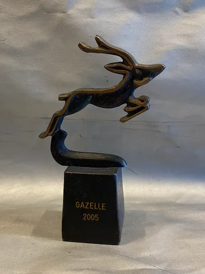 Originalt eksemplar af Børsens Gazellepris fra 2005