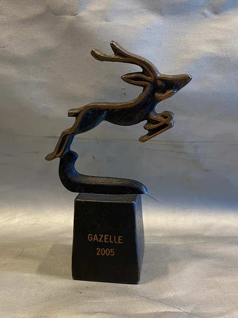Originalt eksemplar af Børsens Gazellepris fra 2005