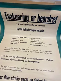 Original dansk evakueringsplakat