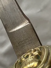 Original dansk Korpssabel M/1882 
Udfaset af søværnet efter ww2 - Kong Frederik den 9 ønskede den dog fortsat den blev brugt som vagtsabel af personellet på kongeskibet Dannebrog