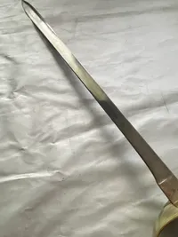Original dansk Korpssabel M/1882 
Udfaset af søværnet efter ww2 - Kong Frederik den 9 ønskede den dog fortsat den blev brugt som vagtsabel af personellet på kongeskibet Dannebrog