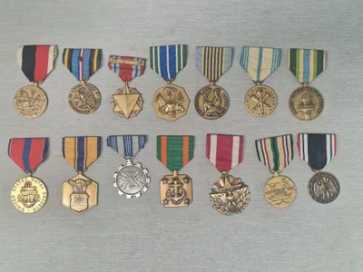 Samling originale amerikanske medaljer
