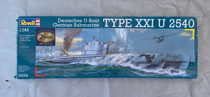 Modelsæt med tysk ww2 ubåd