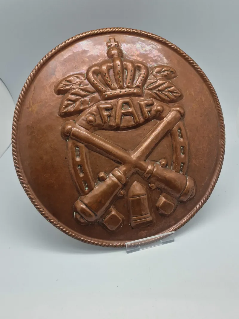 Original plakette fra Felt Artilleri Foreningen