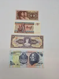Lot diverse pengesedler