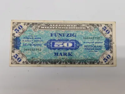 Original allieret seddel til brug i Tyskland