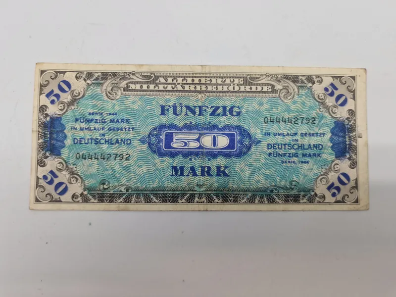 Original allieret seddel til brug i Tyskland