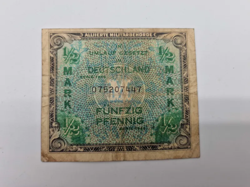 Original allieret seddel til brug i Tyskland