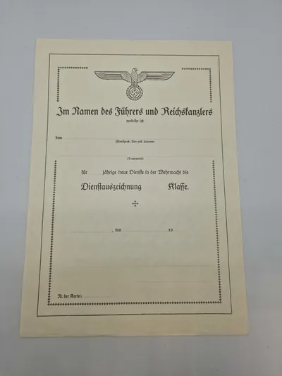 tysk urkunde - ubrugt - Postwar
