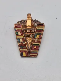 Original Buchenwald tinnie for overlevende Dk flag mm.