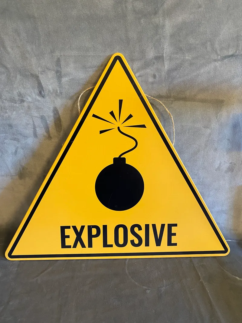 Blikskilt - Explosive
