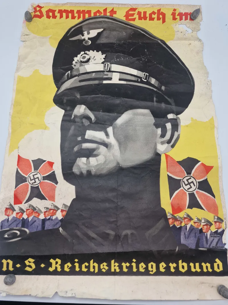 Sjælden original tysk plakat - NS reichkriegerbund
