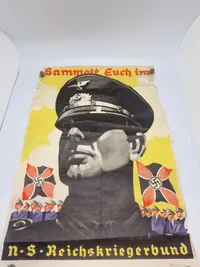 Sjælden original tysk plakat - NS reichkriegerbund