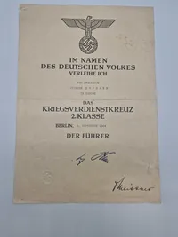 Originalt urkunde for KVK