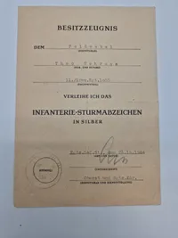 Originalt urkunde for ISA