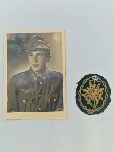 Originalt tysk Edelweis patch med foto - ww2