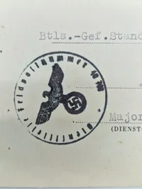 Originalt tysk urkunde for sårettegn