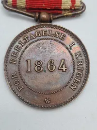 Original deltager medalje (2 Slesvigske krig) 1864