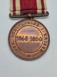 Original dansk deltager medalje (1 slesvigske krig) 1848-1850