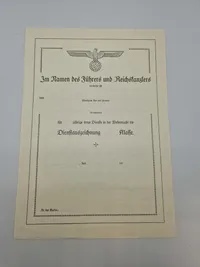 tysk urkunde - ubrugt - Postwar