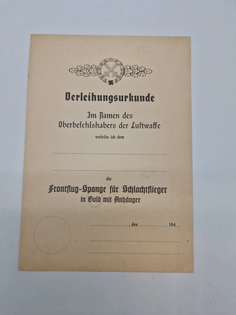 tysk urkunde - ubrugt - Postwar
