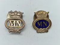 Sæt originale WW2 Merchant Navy badges