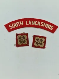 Original patch og rangmærker for South Lancachire