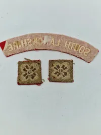 Original patch og rangmærker for South Lancachire