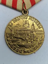 Original Soviet Medal for the Defense of Moscow