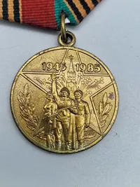 Original 40 Years of The Victory in WW2 USSR Soviet Russian Military Medal