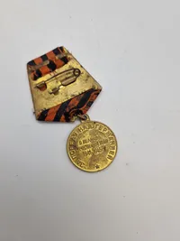 Original russisk medalje med tildelingsbevis - for deltagelse i den store fædrelandskrig