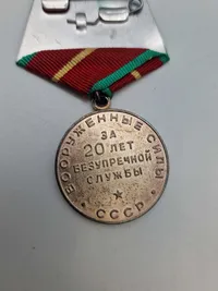 Original russisk medalje med tildelingsbevis