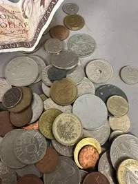 Stor samling mønter
