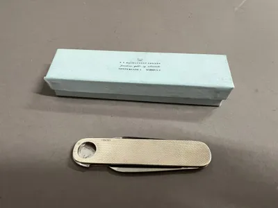 Original lommekniv sterling sølv med cigar klipper
