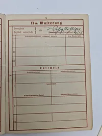 Originalt tysk wehrpas m. papir