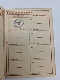 Originalt tysk wehrpas m. papir