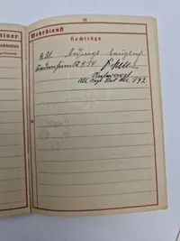 Originalt tysk wehrpas m. papir