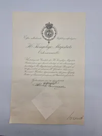 Samling originale papirer fra ordenskapitlet for ridderkorset 1943