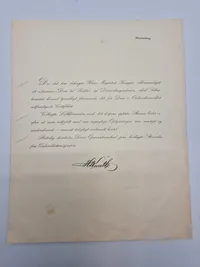 Samling originale papirer fra ordenskapitlet for ridderkorset 1943