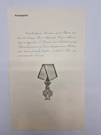 Samling originale papirer fra ordenskapitlet for ridderkorset 1943
